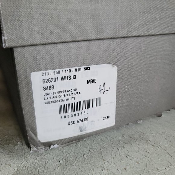 Alexander Mcqueen 42 9 Sprint Runner Court Trainer Oversize Sneaker White Silver - Picture 11 of 12